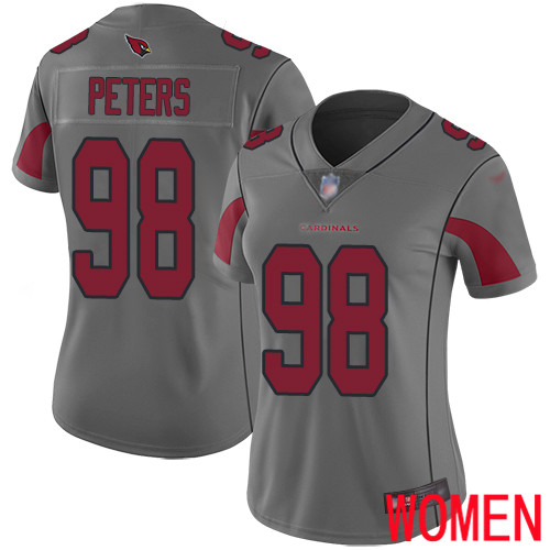 Arizona Cardinals Limited Silver Women Corey Peters Jersey NFL Football #98 Inverted Legend